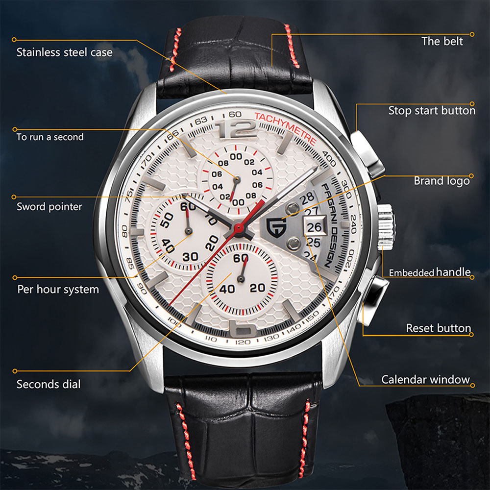 Anti-Magnetic Watch - PAGANI DESIGN Nouvelle montre chronographe PD-3306