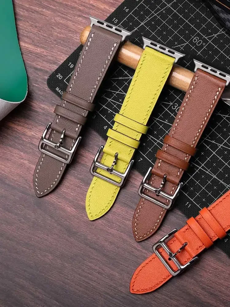 Bracelet de montre en cuir pou - Smartwatch Apple Watches For Men avis et prix
