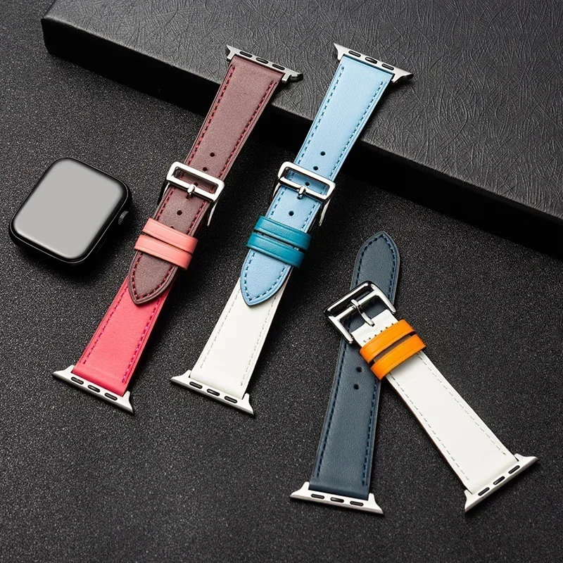 Bracelet de montre en cuir pou - Smartwatch Apple Watches For Men avis et prix