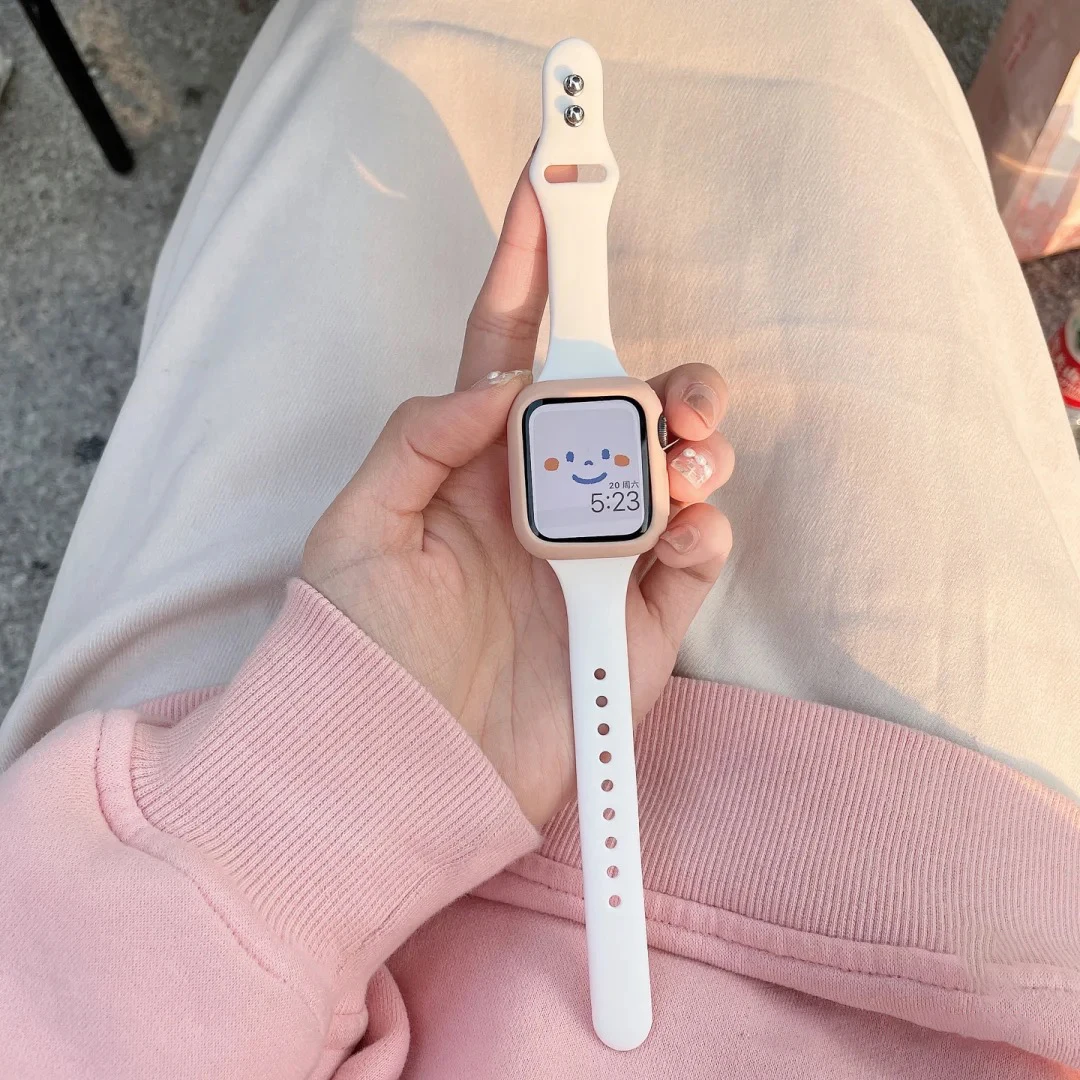 Bracelet en Silicone mince pou - Smartwatch Apple Watches For Men avis et prix
